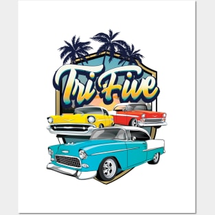 Chevrolet Bel Air Chevy BelAir Trifive Muscle Car Posters and Art